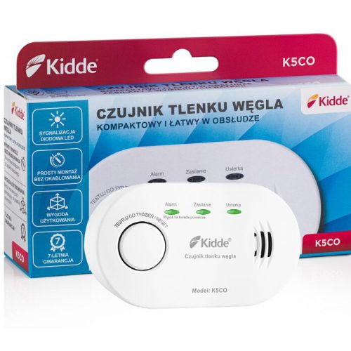 Czujnik czadu tlenku węgla Kidde K5CO
