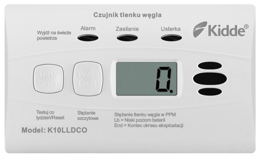 Czujnik czadu tlenku węgla Kidde K10LLDCO - obrazek 2
