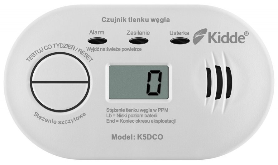 Czujnik czadu tlenku węgla Kidde K5DCO - obrazek 2