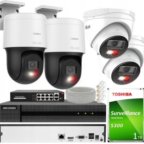 Zestaw do monitoringu Hikvision IPCAM PTZ Hybrid L...