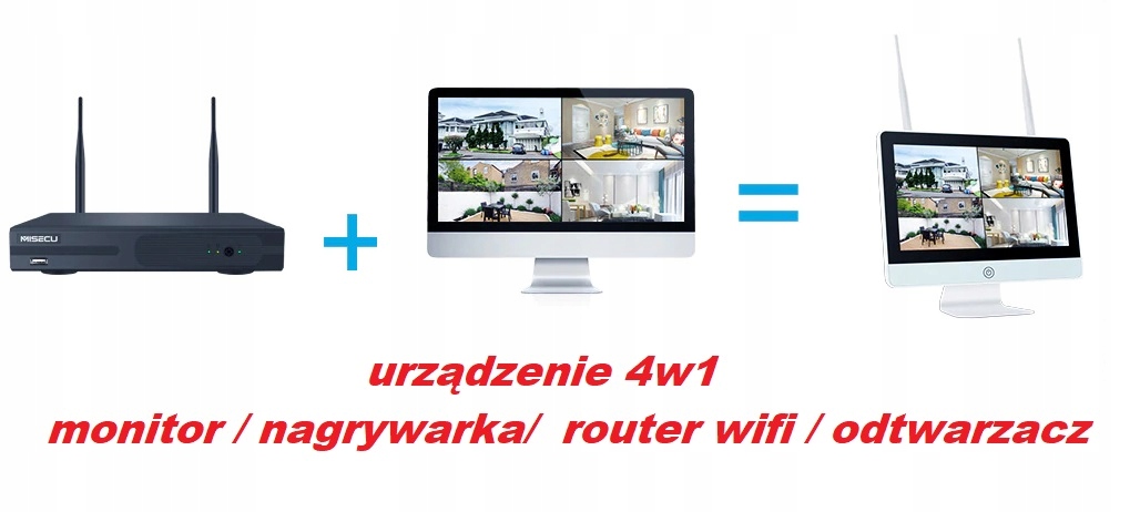 MONITORING BEZPRZEWODOWY WIFI 2MPX LCD i NVR 2w1 - obrazek 9