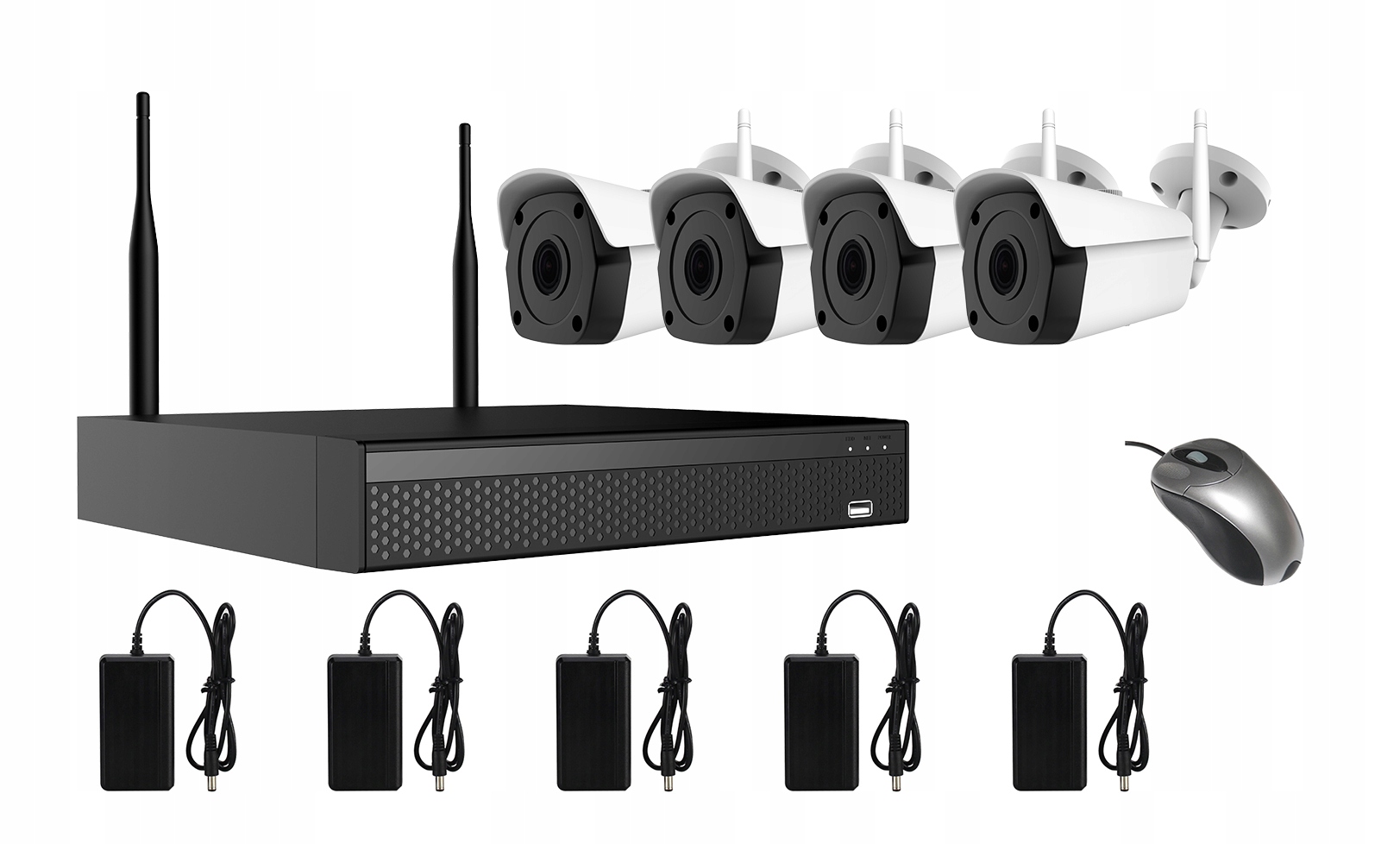 ZESTAW KAMER WIFI 4K 8MPX Z NAGRYWARKĄ WIFI P2P