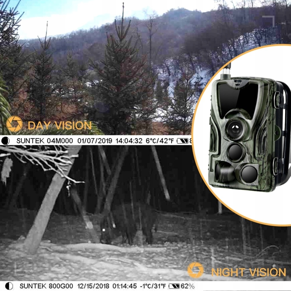 KAMERA LEŚNA FOTOPUŁAPKA 20MPX MMS SMS E-MAIL - obrazek 10