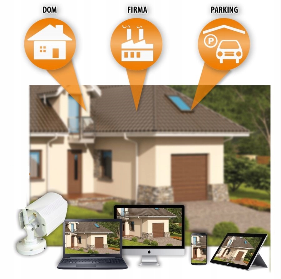 Monitoring 6 kamer zewnętrznych 5Mpx ONLINE ALARM - obrazek 8