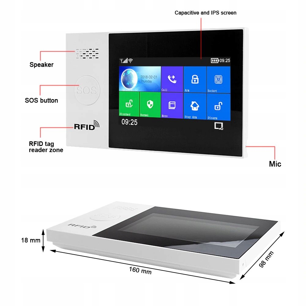 Bezprzewodowy alarm gsm + WiFi PG107 +Syrena 120dB - obrazek 12