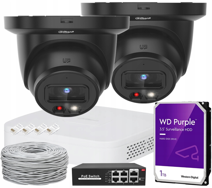 Zestaw do monitoringu Dahua IP-KIT-8MPx 4ch BLACK
