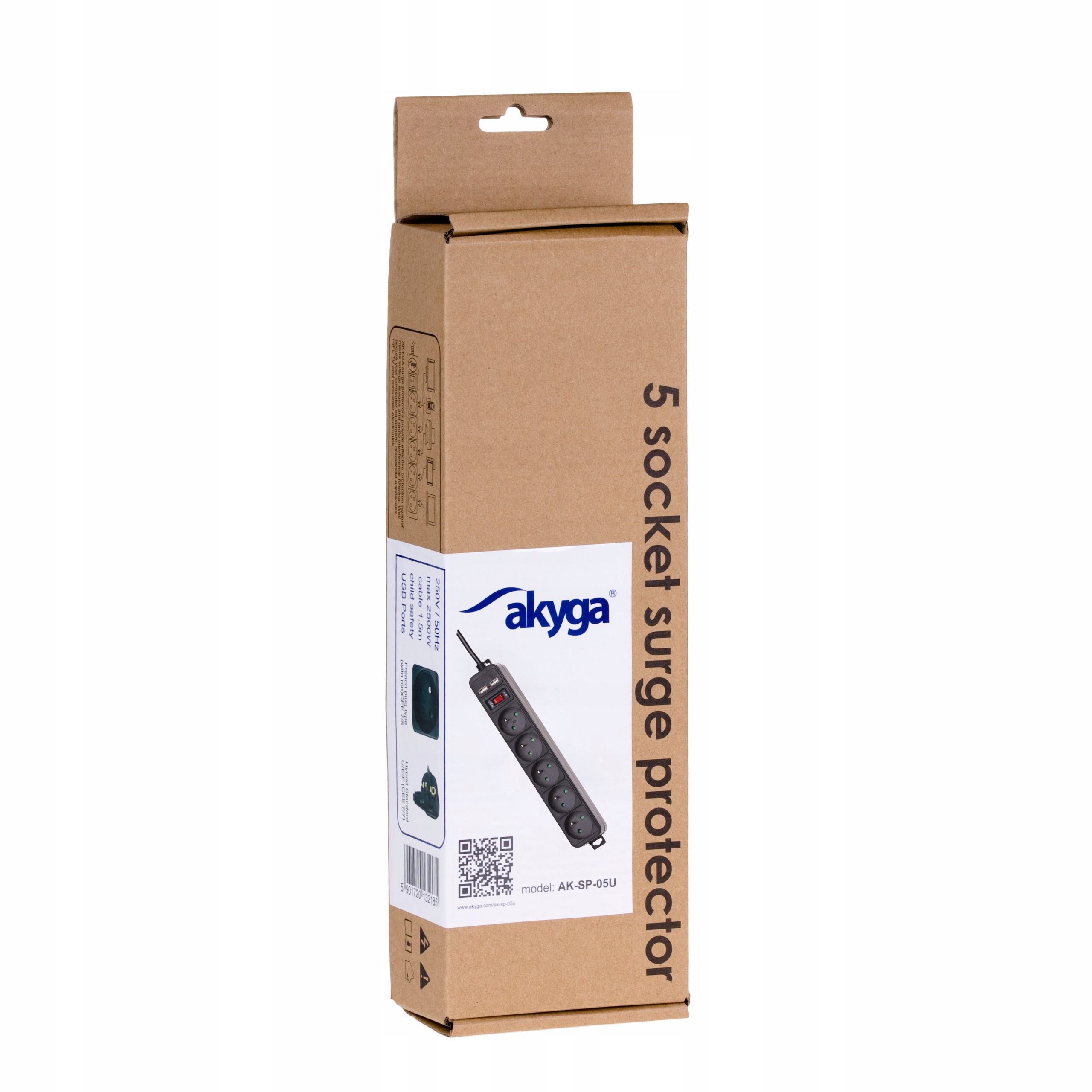 LISTWA ZASILAJĄCA AK-SP-05U (5 GNIAZD + 2 USB) AKY - obrazek 11