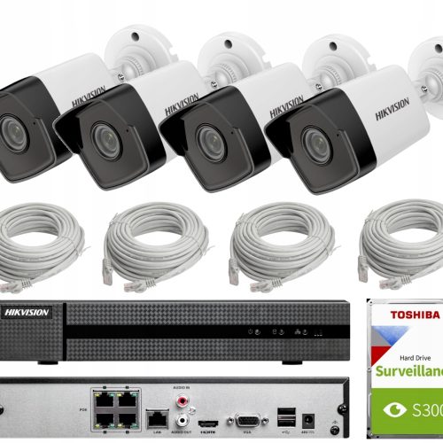 Zestaw do monitoringu Hikvision IPCAM-B4-NVR-4CH-P...