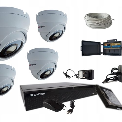 ZESTAW MONITORINGU 4 KAMERY 8MPX 4K IR40 DZIEŃ/NO...