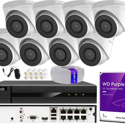 Zestaw do monitoringu HiLook by Hikvision T5 8x Po...