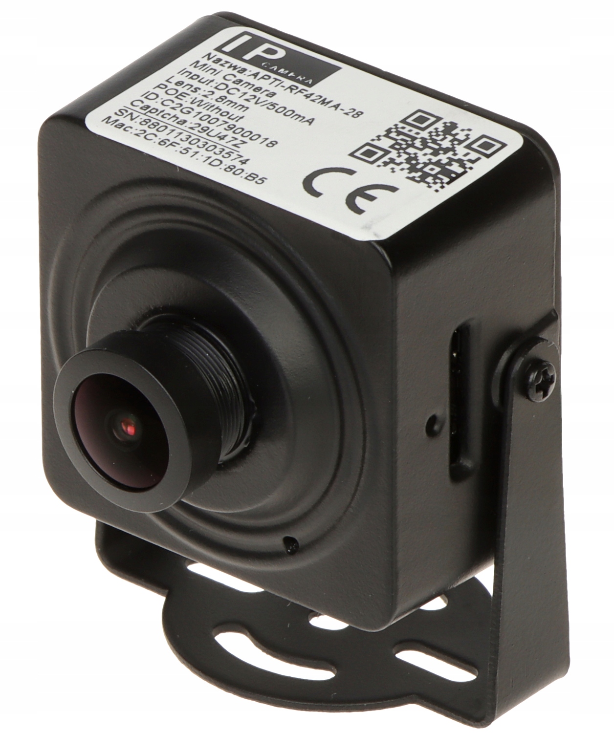 Miniaturowa, wewnętrzna kamera IP APTI-RF42MA-28 Wi-Fi, - 4 Mpx 2.8 mm