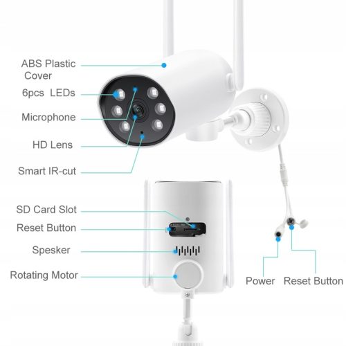 ZESTAW MONITORINGU WiFi Z MONITOREM LCD NVR 3MPX