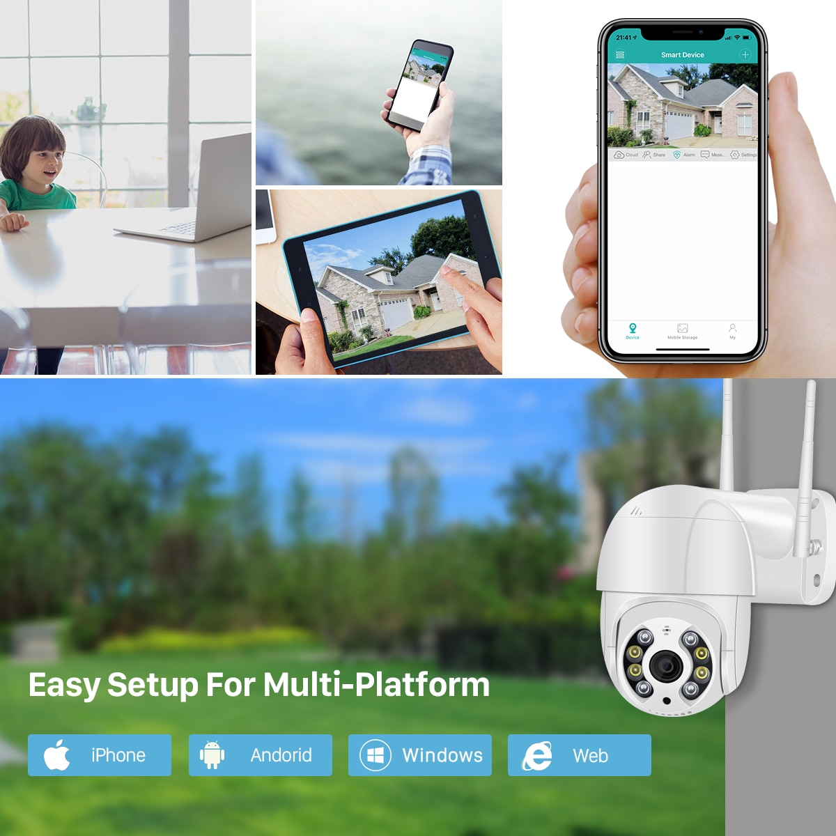 KAMERA WIFI OBROTOWA 5MPX PoE pod rejestrator IP_!` - obrazek 3