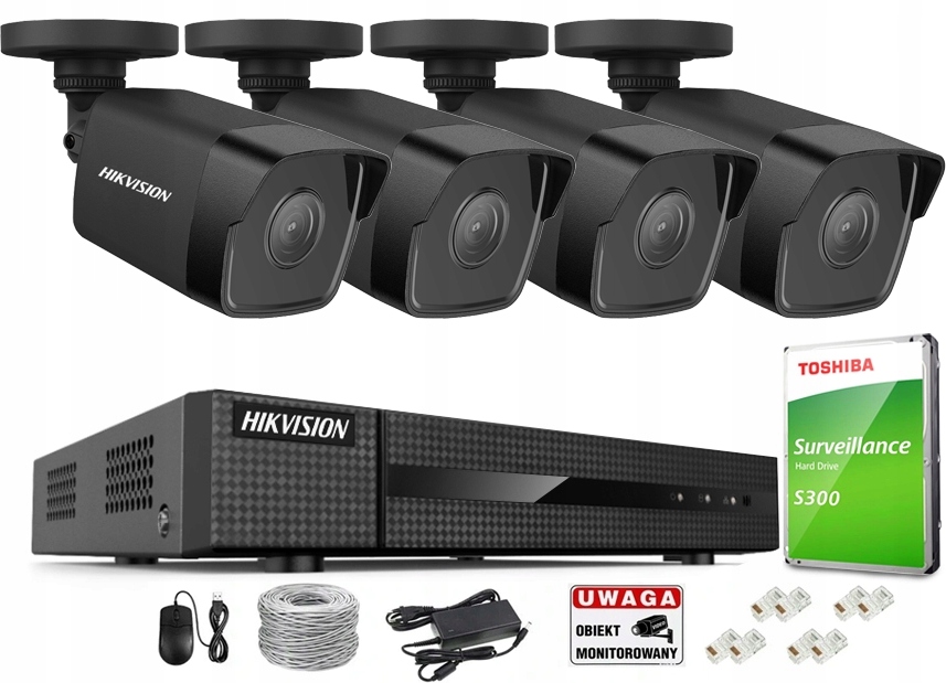 Zestaw do monitoringu Hikvision Hikvision-IPCAM-B4-HWN KIT - obrazek 14