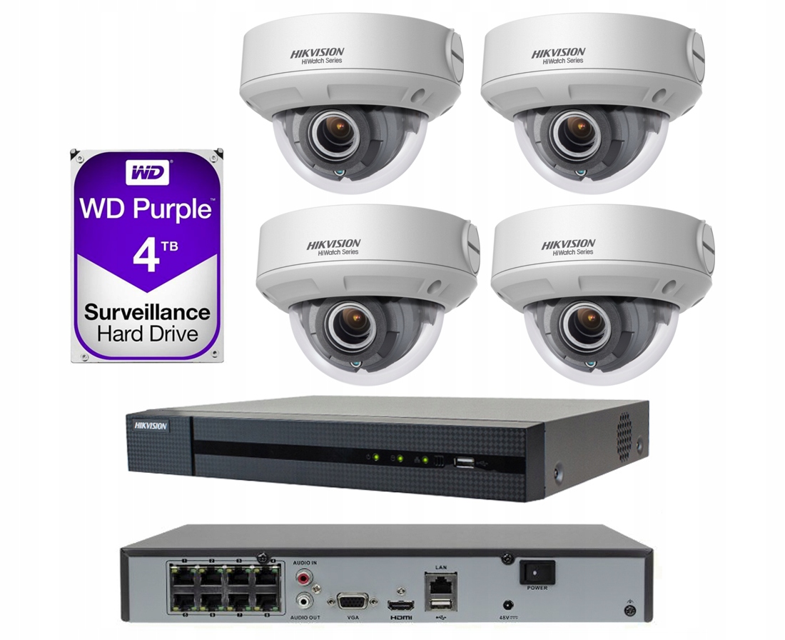 Zestaw do monitoringu Hikvision HWN-4108MH-8P, HWI-D620H-V