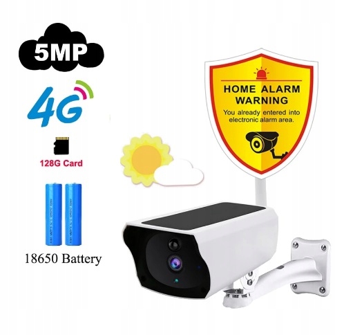 KAMERA SOLARNA GSM 3G 4G +PANEL SOLARNY+ karta SIM