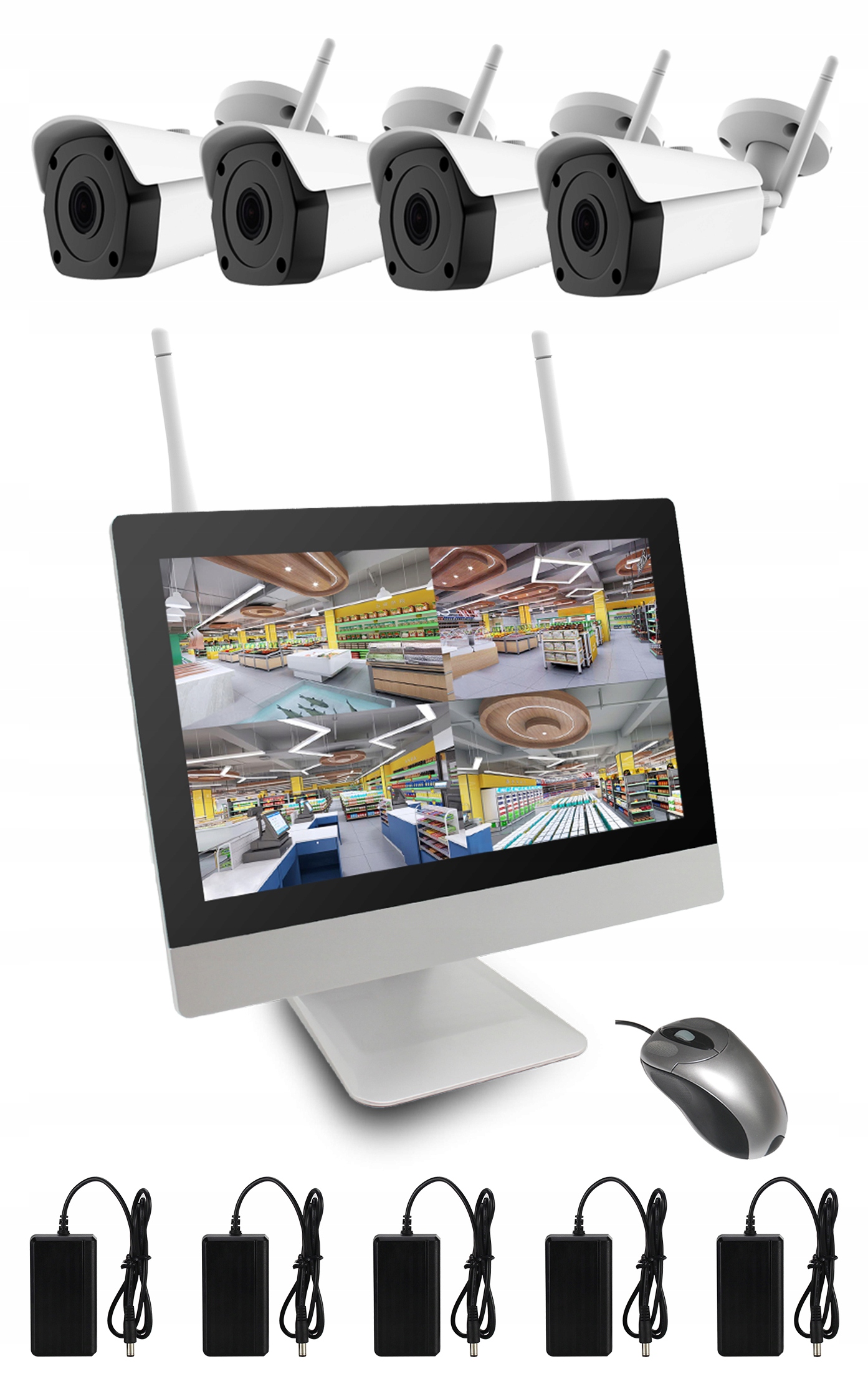 Zestaw do monitoringu wifi 4 kamery zewnętrzne - obrazek 3
