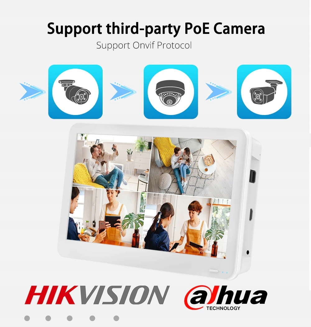 REJESTRATOR IP NVR POE W MONITORZE LCD 4K 8MPX - obrazek 4