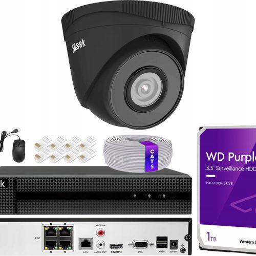 Zestaw do monitoringu Hikvision IPCAM-T5 BLACK Hil...