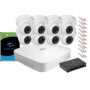 ZESTAW MONITORINGU IP DAHUA NVR 1TB 4MPX