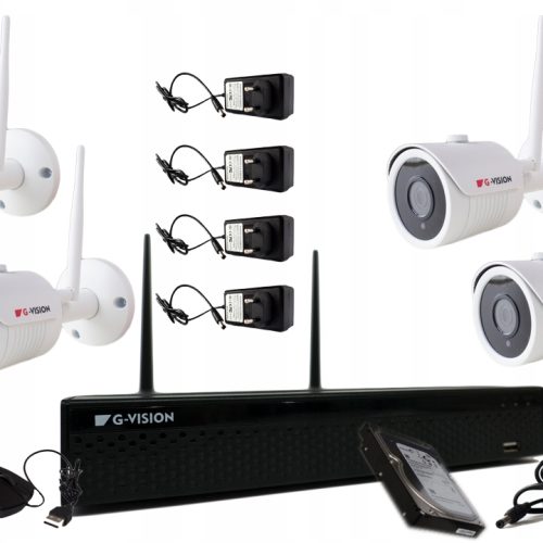 Zestaw do monitoringu WiFi 4 kamery 2Mpx FHD IR30m