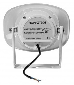 GŁOŚNIK TUBOWY HQM-ZT301 30W 100V BIAŁY - obrazek 4
