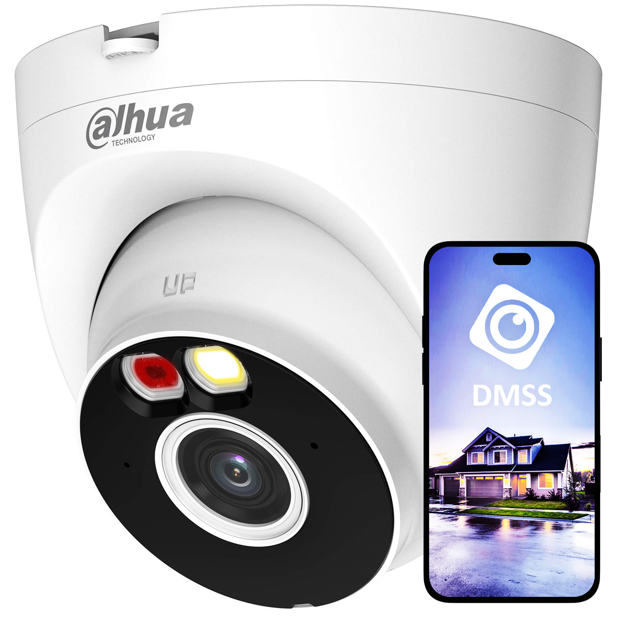 Kamera kopułowa WiFi Dahua TURRET T4A-PV 4MPx Smart Dual Light, Aktywne odstraszanie