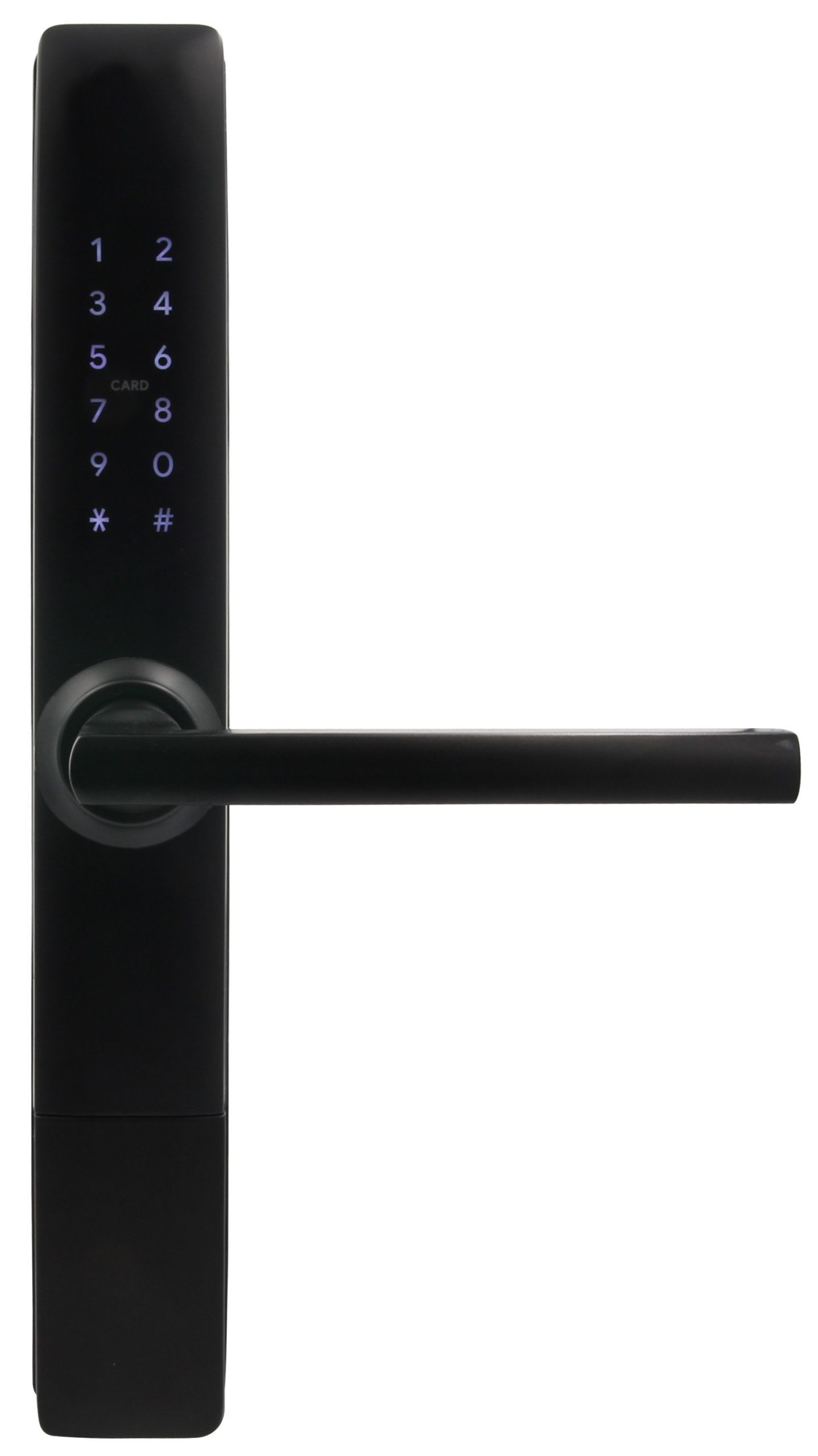 Klamka z kontrolerem dostępu EURA ELH-71H4 Black, szyfrator, czytnik
