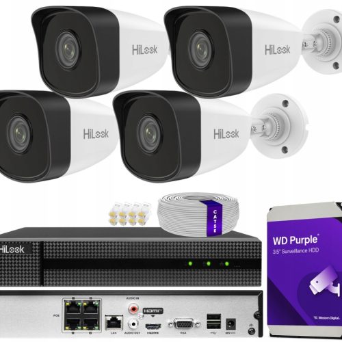 Zestaw monitoringu dom kamera IP 4x IPC-B150H BLAC...