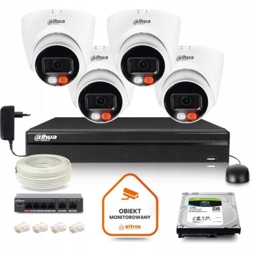Zestaw do monitoringu IP 4x IPC-HDW1439V-A-IL 4MPx...