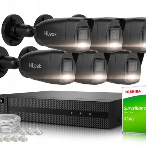 Zestaw do monitoringu IP 6x IPCAM-B4-30DL Black 4M...