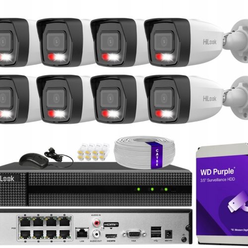 Zestaw do monitoringu dom kamera IP 8x IPC-B180HA-...