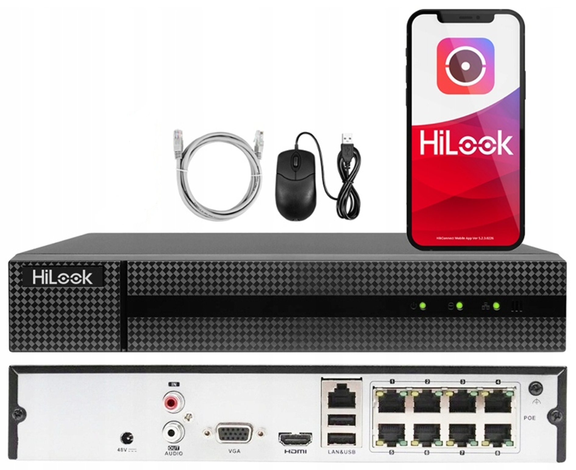 Zestaw Monitoringu IP 6x DS-2CD1061G2-LIU 6MPX Smart Hybrid Light Dysk 2TB - obrazek 4