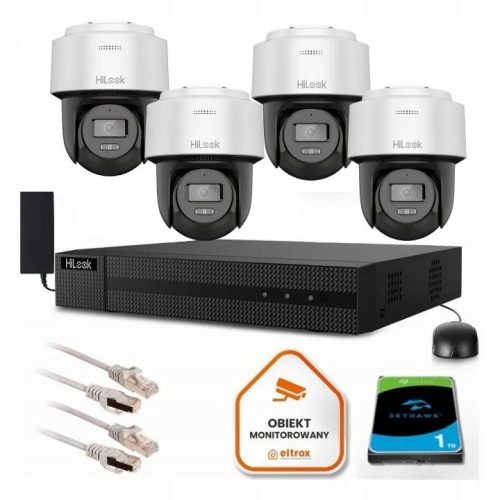 Zestaw do monitoringu IP 4x PTZ-N2MP-P 2MPx IR30 m