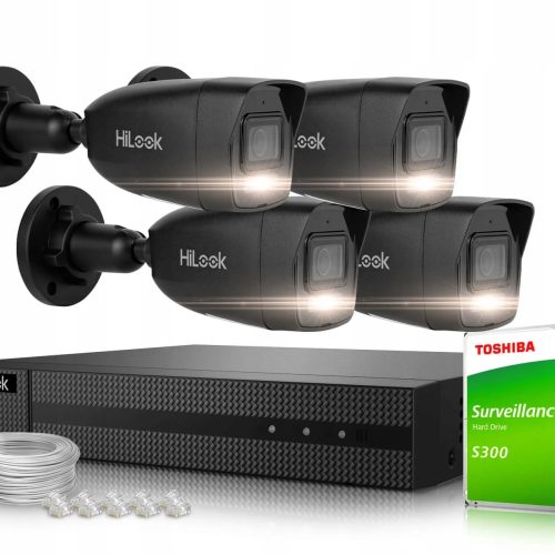 Zestaw do monitoringu IP 4x IPCAM-B4-30DL Black 4M...