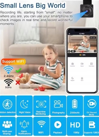 Ukryta MINI kamera szpiegowska WiFi TUYA SMART LIV...