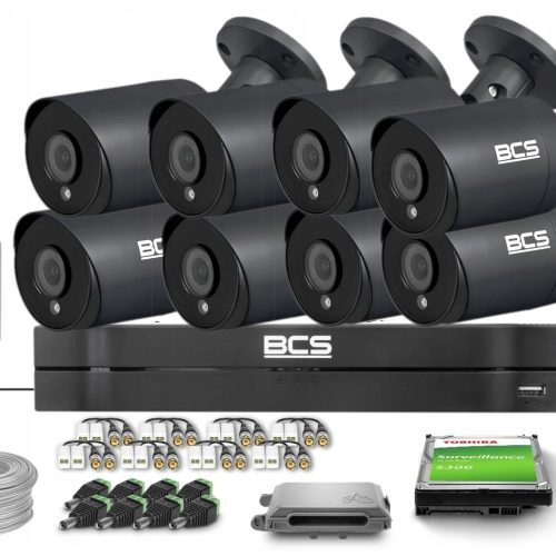 Zestaw do monitoringu AHD 8x BCS-TA25FSR4-G 5Mpx I...