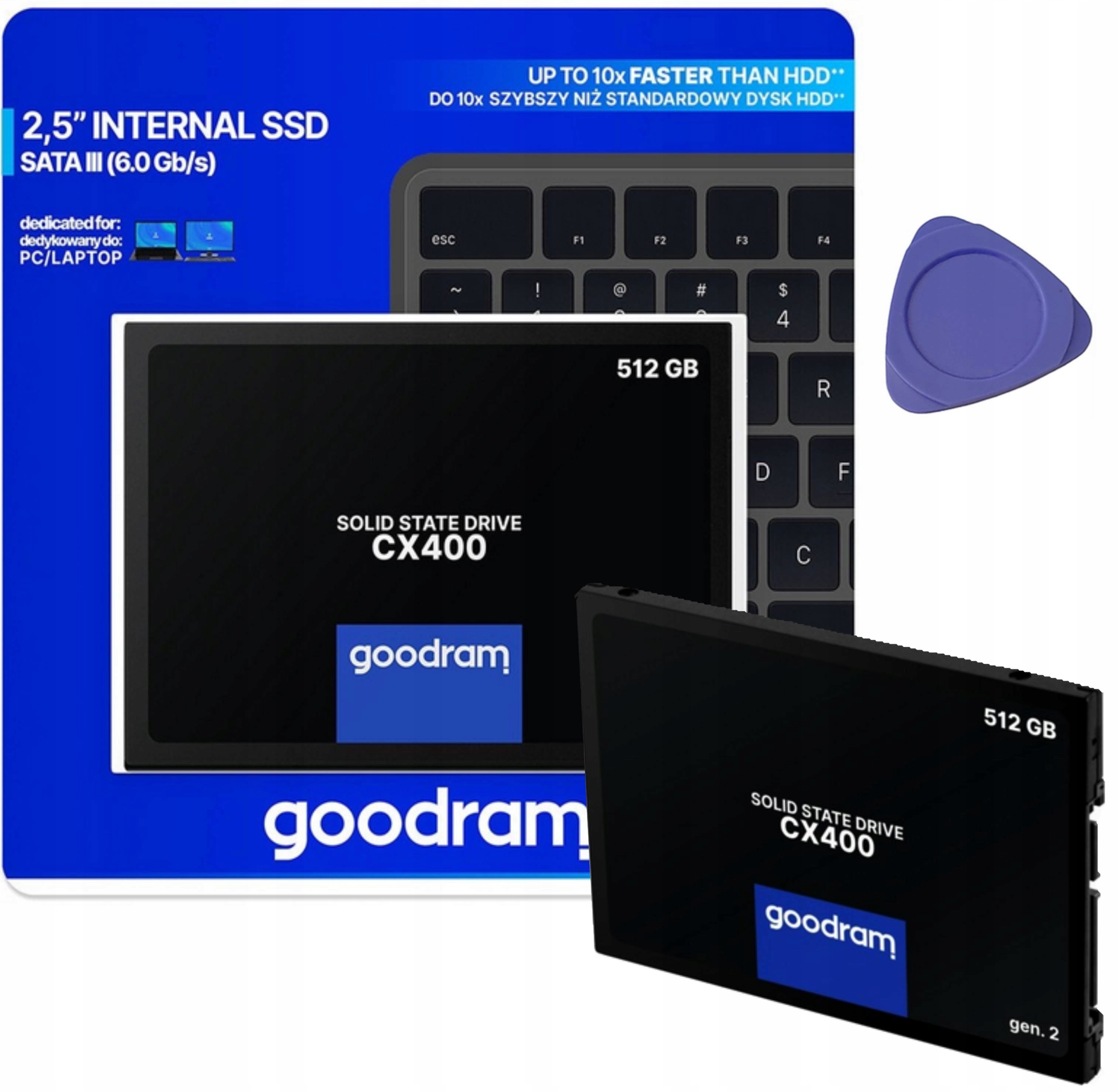 Dysk SSD CX400 512GB SATA3 550/500 MB/s GOODRAM WILK POLSKA SZYBKI 500GB