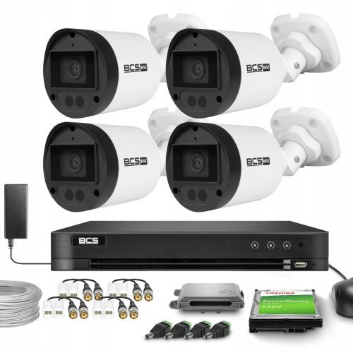 Zestaw do monitoringu dom firma kamery 4W1 AHD 4x ...