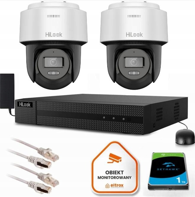 Zestaw do monitoringu IP 2x PTZ-N2MP-P 2MPx IR30 m