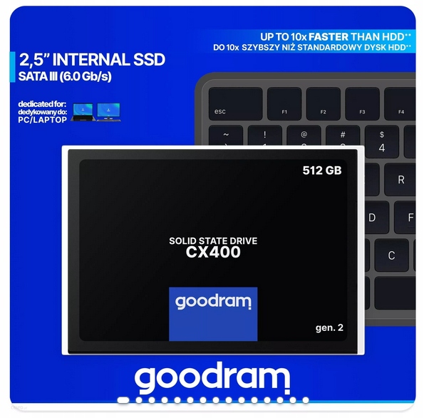 Dysk SSD CX400 512GB SATA3 550/500 MB/s GOODRAM WILK POLSKA SZYBKI 500GB - obrazek 4