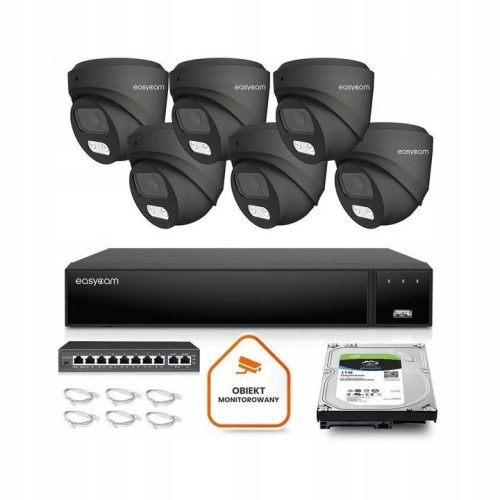 Zestaw do monitoringu dom kamera IP 6x EC-IP-D5MP3...