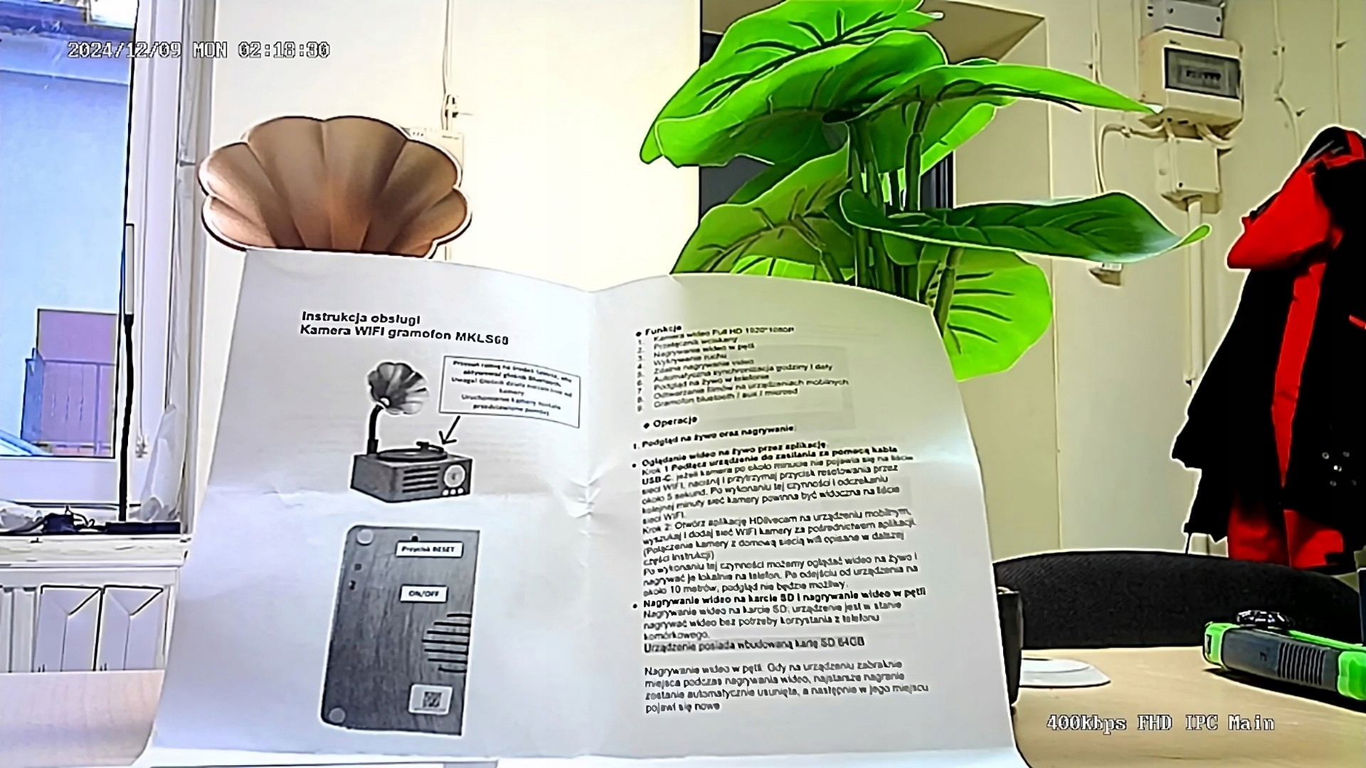 UKRYTA KAMERA WiFi ZEGAR SZPIEGOWSKA MINI DETEKCJA PODGLĄD NA ŻYWO MKALR21 - obrazek 4