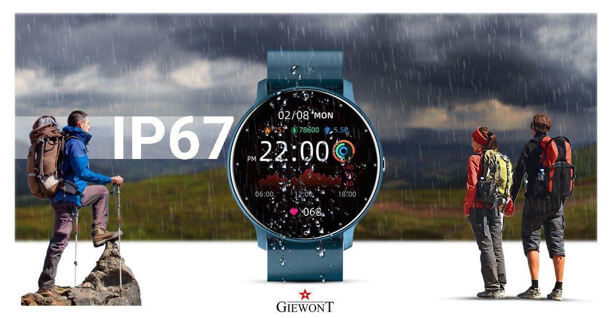 Smartwatch Giewont GW120-4 Niebieski i Niebieski Pasek Silikonowy - obrazek 16