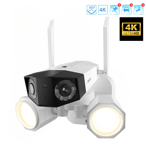 Kamera Reolink DUO 2 floodlight WIFI 4K 8 Mp | kąt widzenia 180 stopni | Detekcja osób pojazdów zwierząt | Bezprzewodowa Wifi | Lampy led
