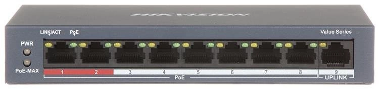 Switch Poe DS-3E0109P-E/M(B) 8-portowy Hikvision - obrazek 2