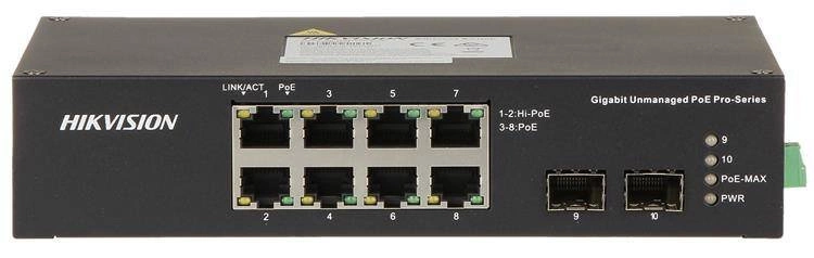Switch POE DS-3T0510HP-E/HS 8-PORTOWY SFP Hikvision - obrazek 2