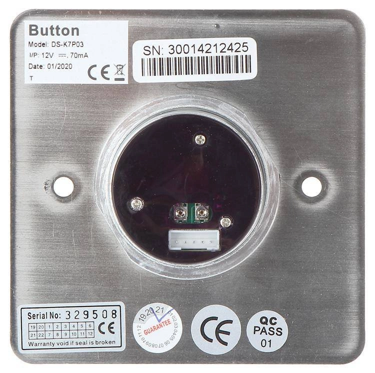 Bezdotykowy przycisk otwarcia drzwi DS-K7P03 Hikvision - obrazek 4