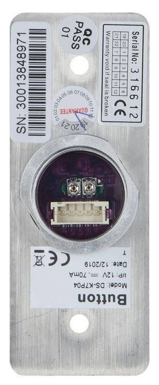 Bezdotykowy przycisk otwarcia drzwi DS-K7P04 Hikvision - obrazek 4