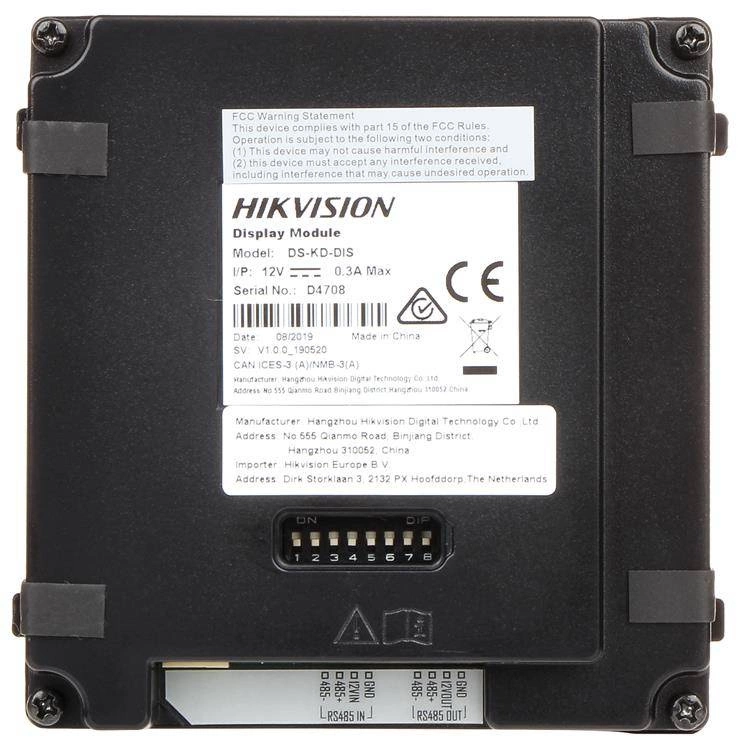 MODUŁ WYŚWIETLACZA DS-KD-DIS Hikvision - obrazek 4